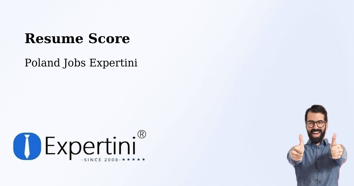 Resume Score & Job Description Match Tool – Płońsk - Poland Jobs Expertini